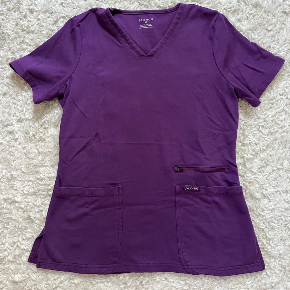 Jaanuu Scrub Top, Eggplant